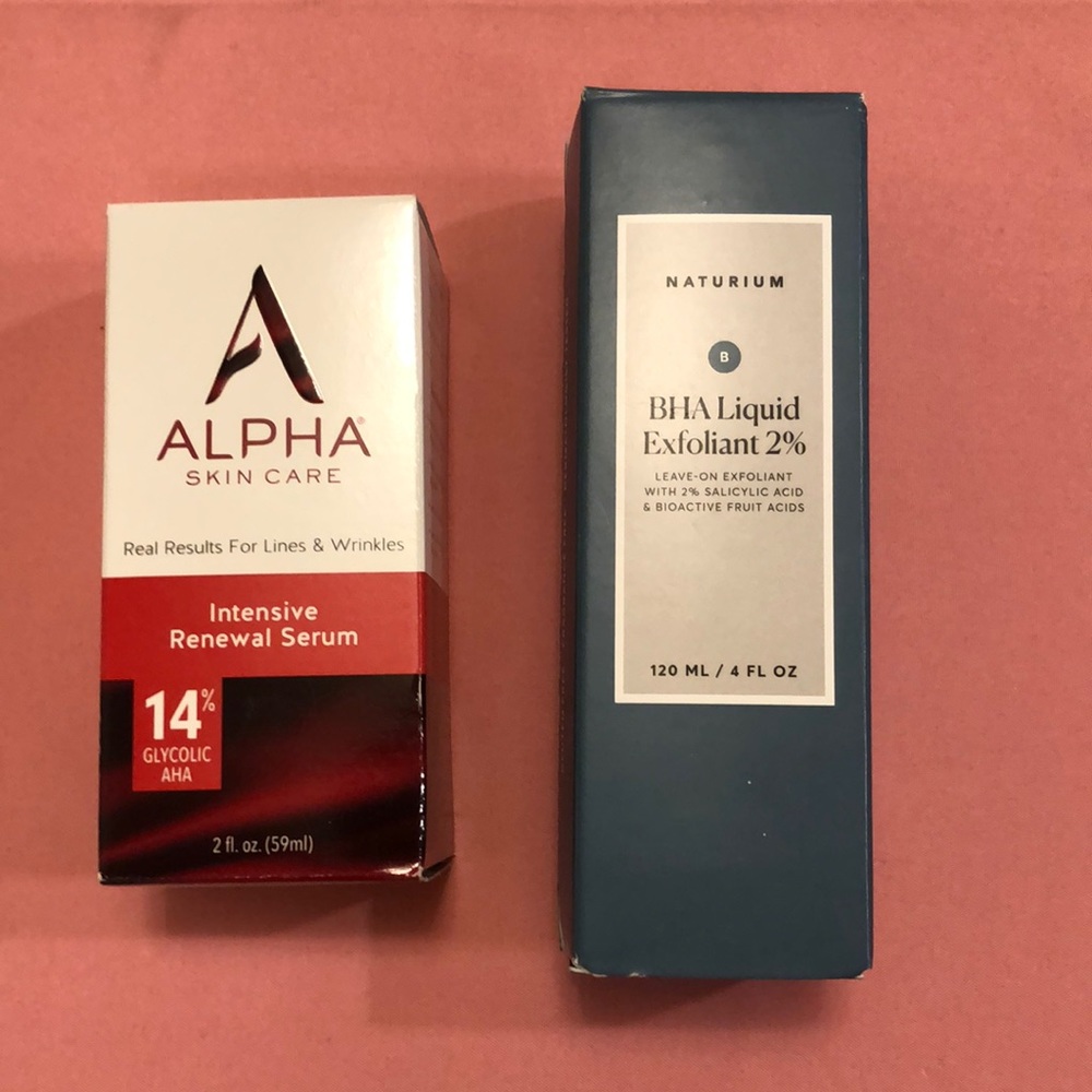 Alpha Skincare + Naturium Exfoliants